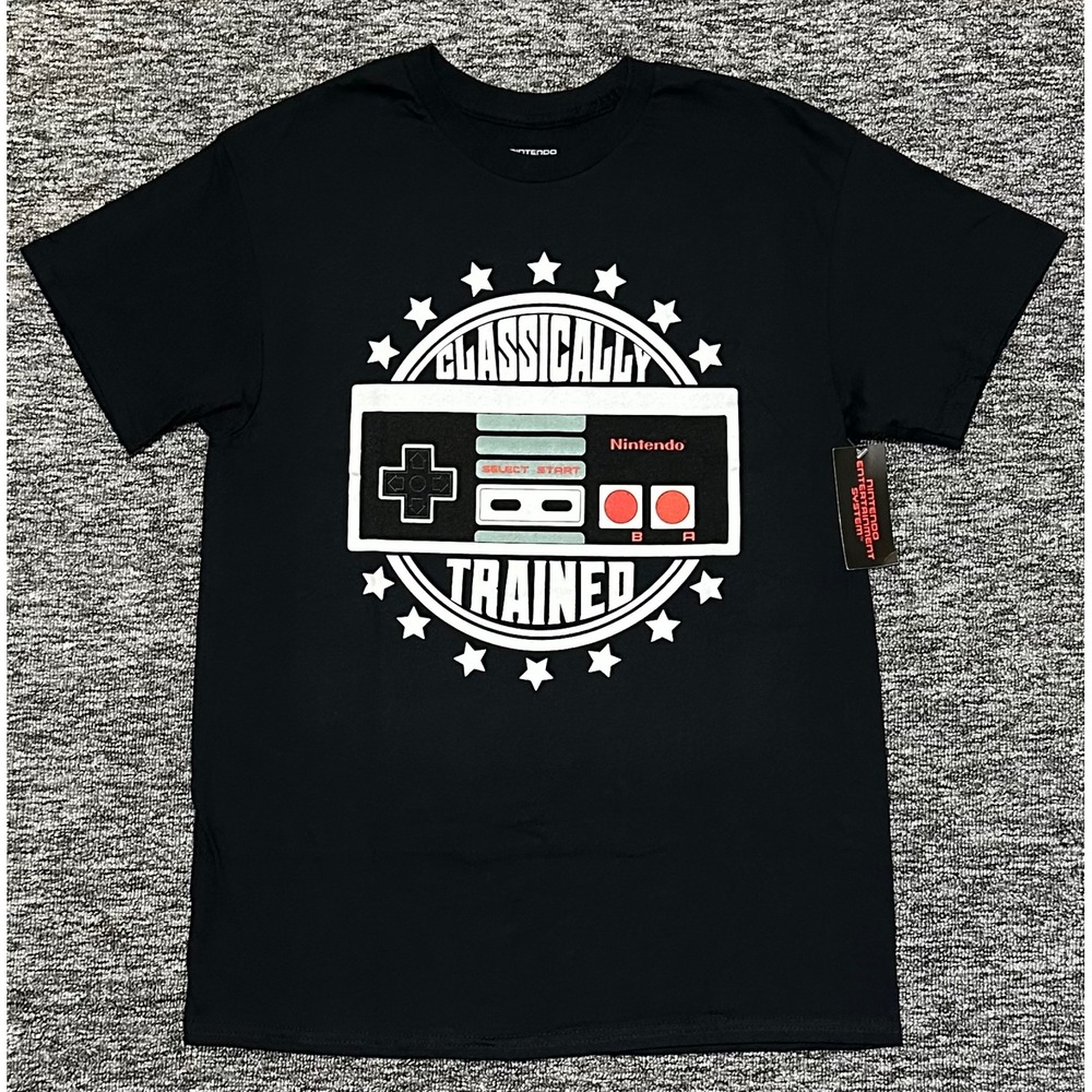 Nintendo Classically Trained NES Controller Black Graphic T-Shirt Mens M NEW